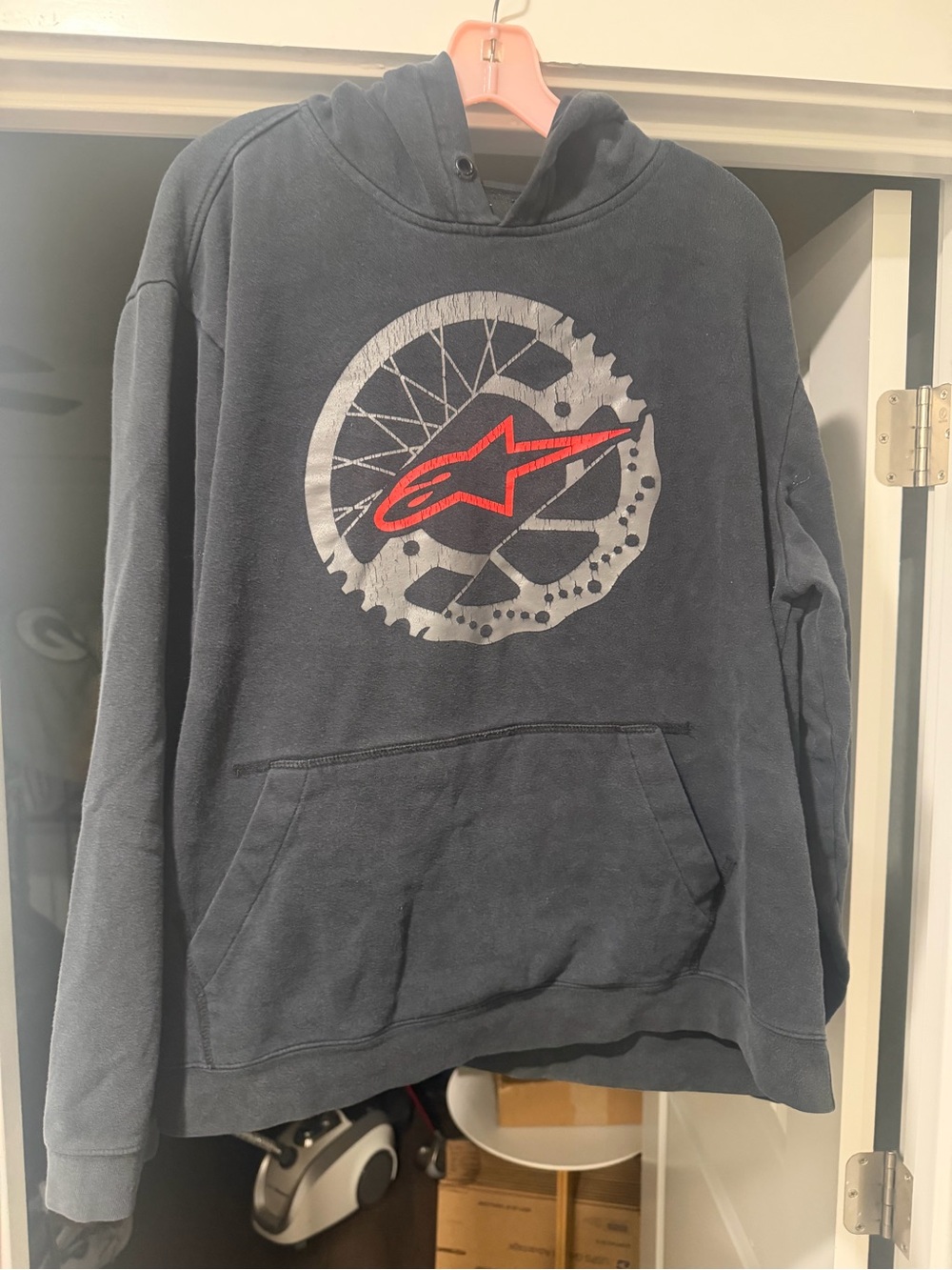 Alpinestars Men's Black Graphic Pullover Hoodie